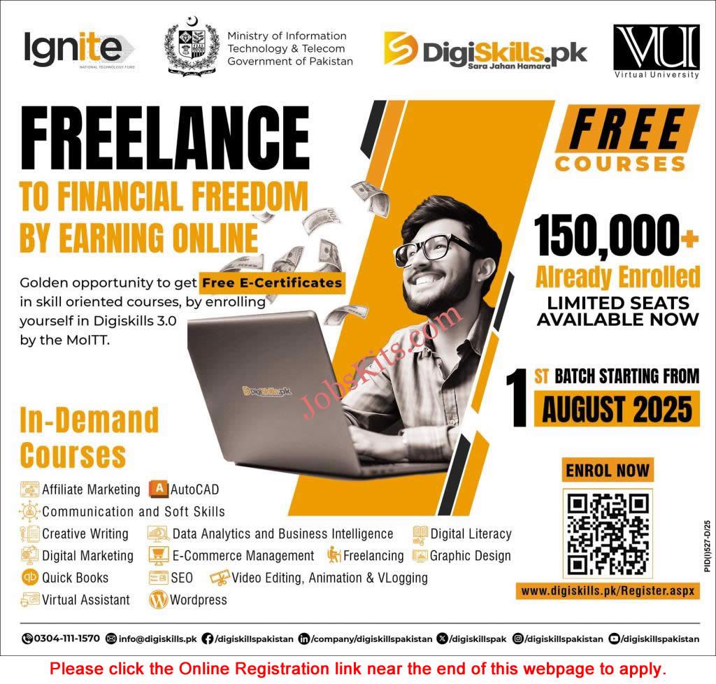 Digiskills Pakistan Free Online Courses 2025 
